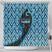 Aotearoa Atua Ranginui Shower Curtain Maori Sky Father Koru Patterns DT05 - Polynesian Pride