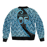 Custom Aotearoa Atua Ranginui Sleeve Zip Bomber Jacket Maori Sky Father Koru Patterns DT05 - Polynesian Pride