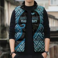 Custom Aotearoa Atua Ranginui Sleeveless Puffer Jacket Maori Sky Father Koru Patterns DT05 - Polynesian Pride