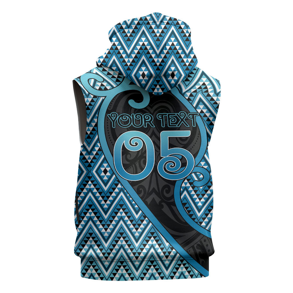 Custom Aotearoa Atua Ranginui Sleeveless Zip Hoodie Maori Sky Father Koru Patterns DT05 - Polynesian Pride
