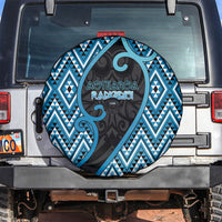 Aotearoa Atua Ranginui Spare Tire Cover Maori Sky Father Koru Patterns DT05 Blue - Polynesian Pride