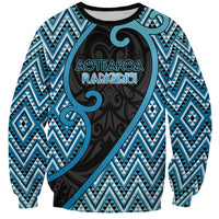 Custom Aotearoa Atua Ranginui Sweatshirt Maori Sky Father Koru Patterns DT05 Unisex Blue - Polynesian Pride