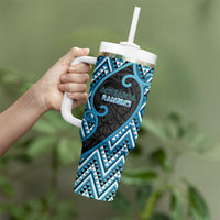 Custom Aotearoa Atua Ranginui Tumbler With Handle Maori Sky Father Koru Patterns DT05 - Polynesian Pride