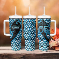 Custom Aotearoa Atua Ranginui Tumbler With Handle Maori Sky Father Koru Patterns DT05 - Polynesian Pride