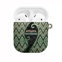 Aotearoa Atua Papatuanuku AirPods Case Earth Mother Father Koru Patterns DT05 Green - Polynesian Pride