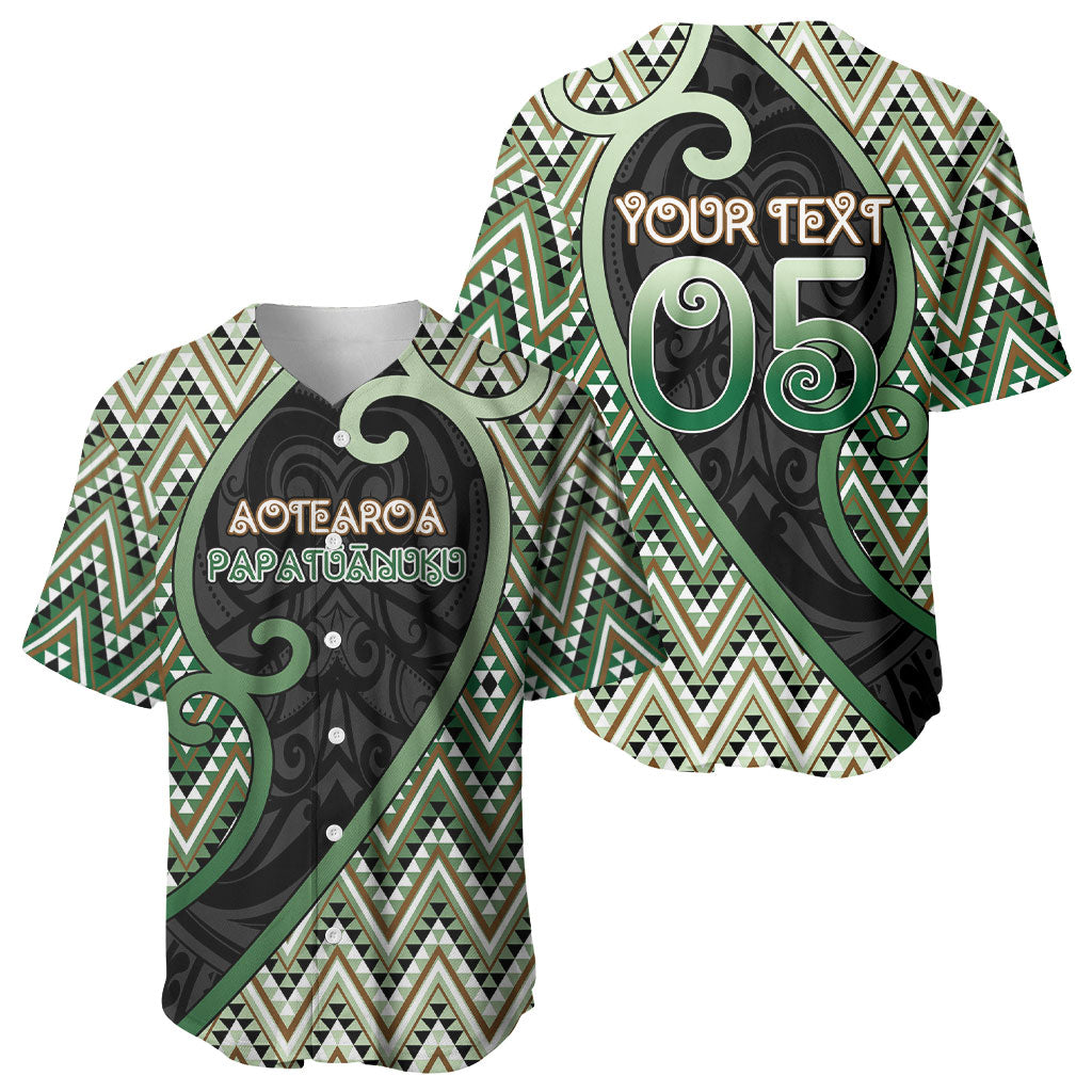 Custom Aotearoa Atua Papatuanuku Baseball Jersey Earth Mother Father Koru Patterns DT05 - Polynesian Pride