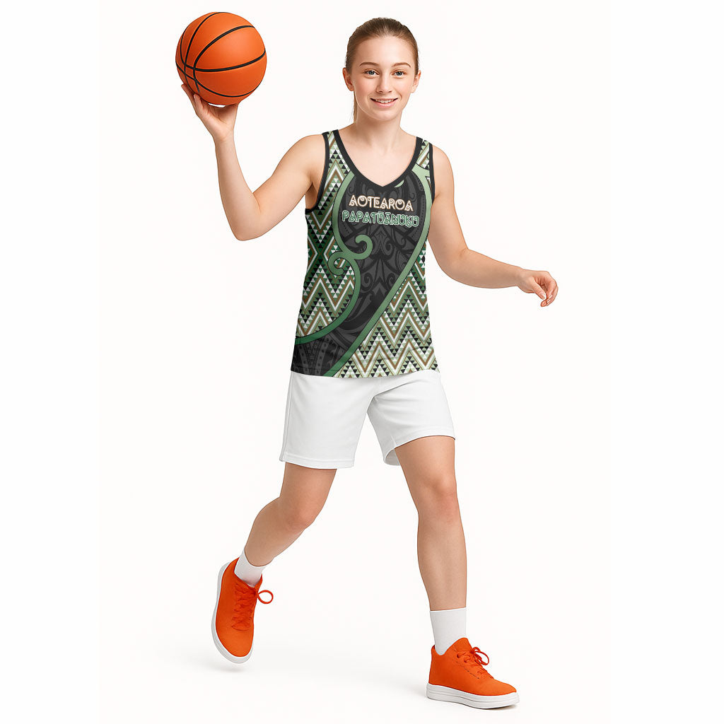 Custom Aotearoa Atua Papatuanuku Basketball Jersey Earth Mother Father Koru Patterns DT05 - Polynesian Pride