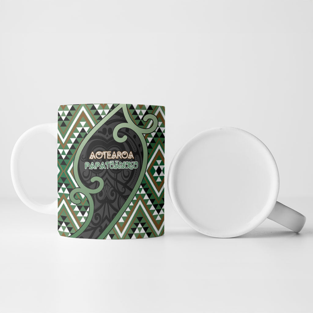 Custom Aotearoa Atua Papatuanuku Ceramic Mug Earth Mother Father Koru Patterns DT05 - Polynesian Pride