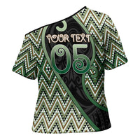 Custom Aotearoa Atua Papatuanuku Cross Shoulder Shirt Earth Mother Father Koru Patterns DT05 - Polynesian Pride