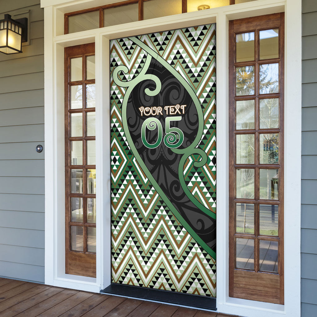 Custom Aotearoa Atua Papatuanuku Door Cover Earth Mother Father Koru Patterns DT05 - Polynesian Pride