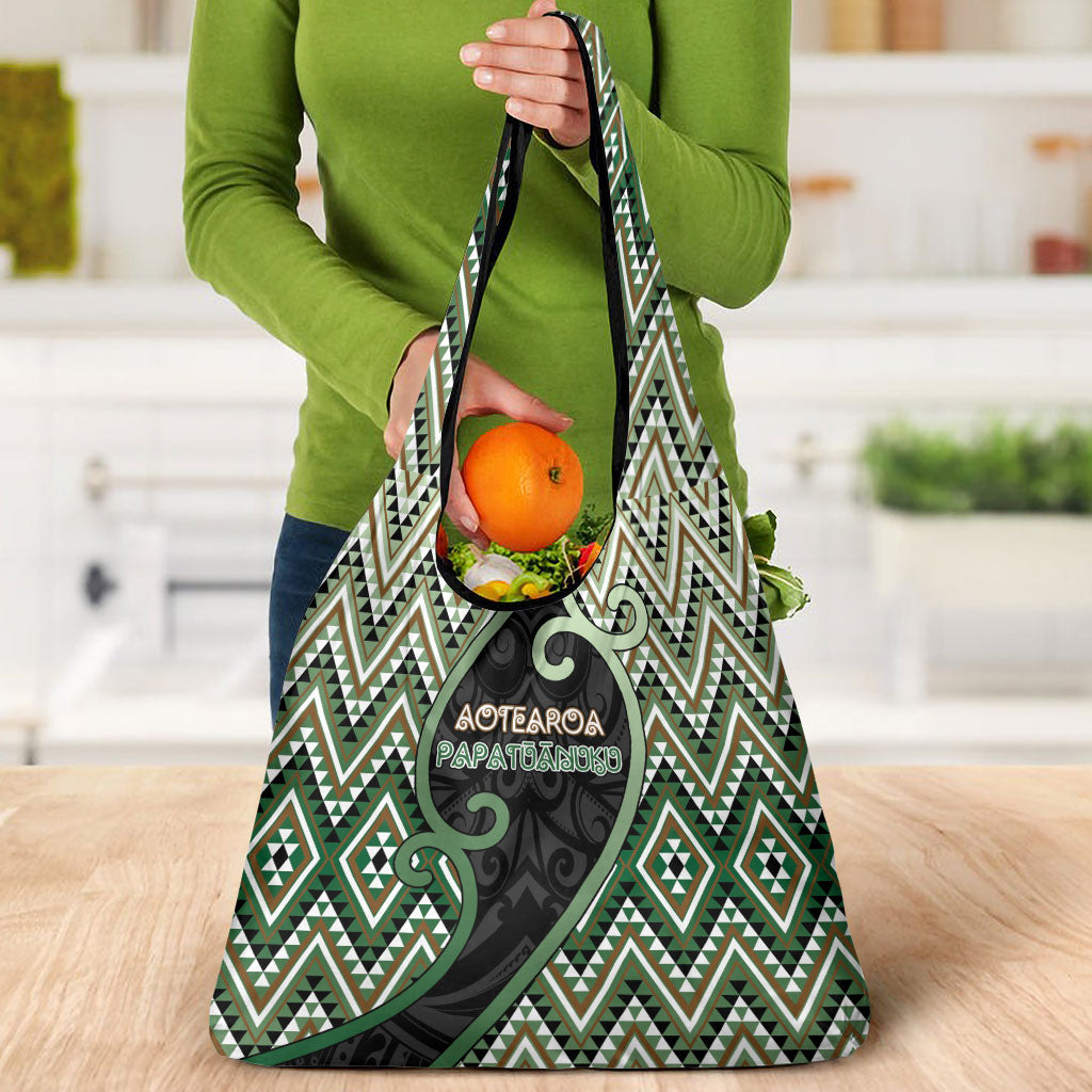 Aotearoa Atua Papatuanuku Grocery Bag Earth Mother Father Koru Patterns DT05 - Polynesian Pride
