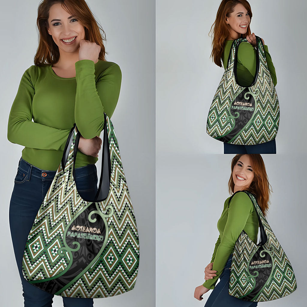 Aotearoa Atua Papatuanuku Grocery Bag Earth Mother Father Koru Patterns DT05 - Polynesian Pride