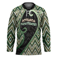 Custom Aotearoa Atua Papatuanuku Hockey Jersey Earth Mother Father Koru Patterns DT05 Unisex Green - Polynesian Pride