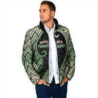 Custom Aotearoa Atua Papatuanuku Padded Jacket Earth Mother Father Koru Patterns DT05 - Polynesian Pride