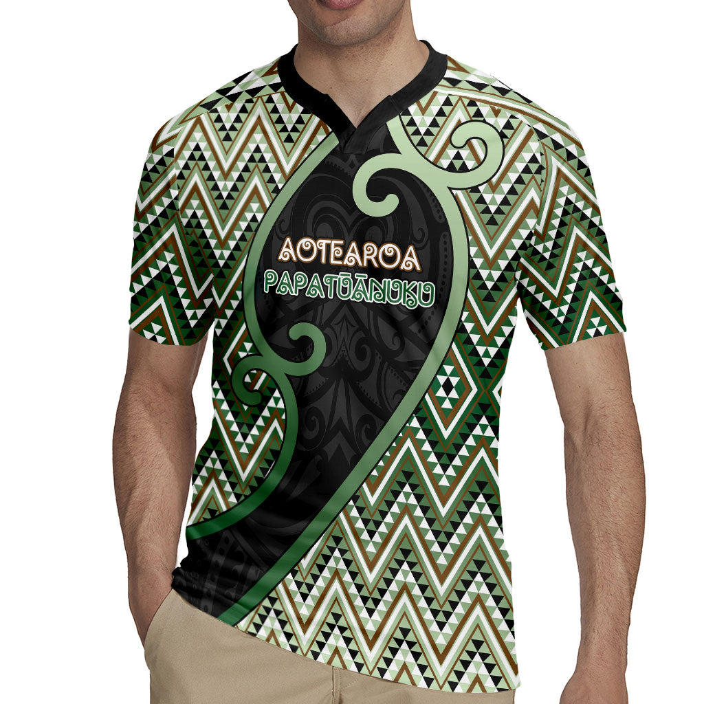 Custom Aotearoa Atua Papatuanuku Rugby Jersey Earth Mother Father Koru Patterns DT05 - Polynesian Pride