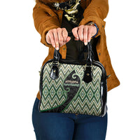 Aotearoa Atua Papatuanuku Shoulder Handbag Earth Mother Father Koru Patterns DT05 One Size Green - Polynesian Pride