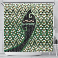 Aotearoa Atua Papatuanuku Shower Curtain Earth Mother Father Koru Patterns DT05 - Polynesian Pride