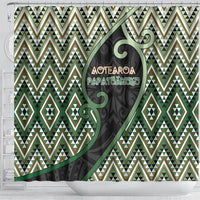 Aotearoa Atua Papatuanuku Shower Curtain Earth Mother Father Koru Patterns DT05 - Polynesian Pride