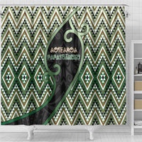 Aotearoa Atua Papatuanuku Shower Curtain Earth Mother Father Koru Patterns DT05 - Polynesian Pride