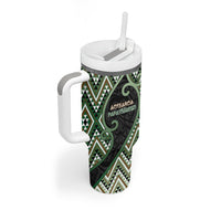 Custom Aotearoa Atua Papatuanuku Tumbler With Handle Earth Mother Father Koru Patterns DT05 - Polynesian Pride