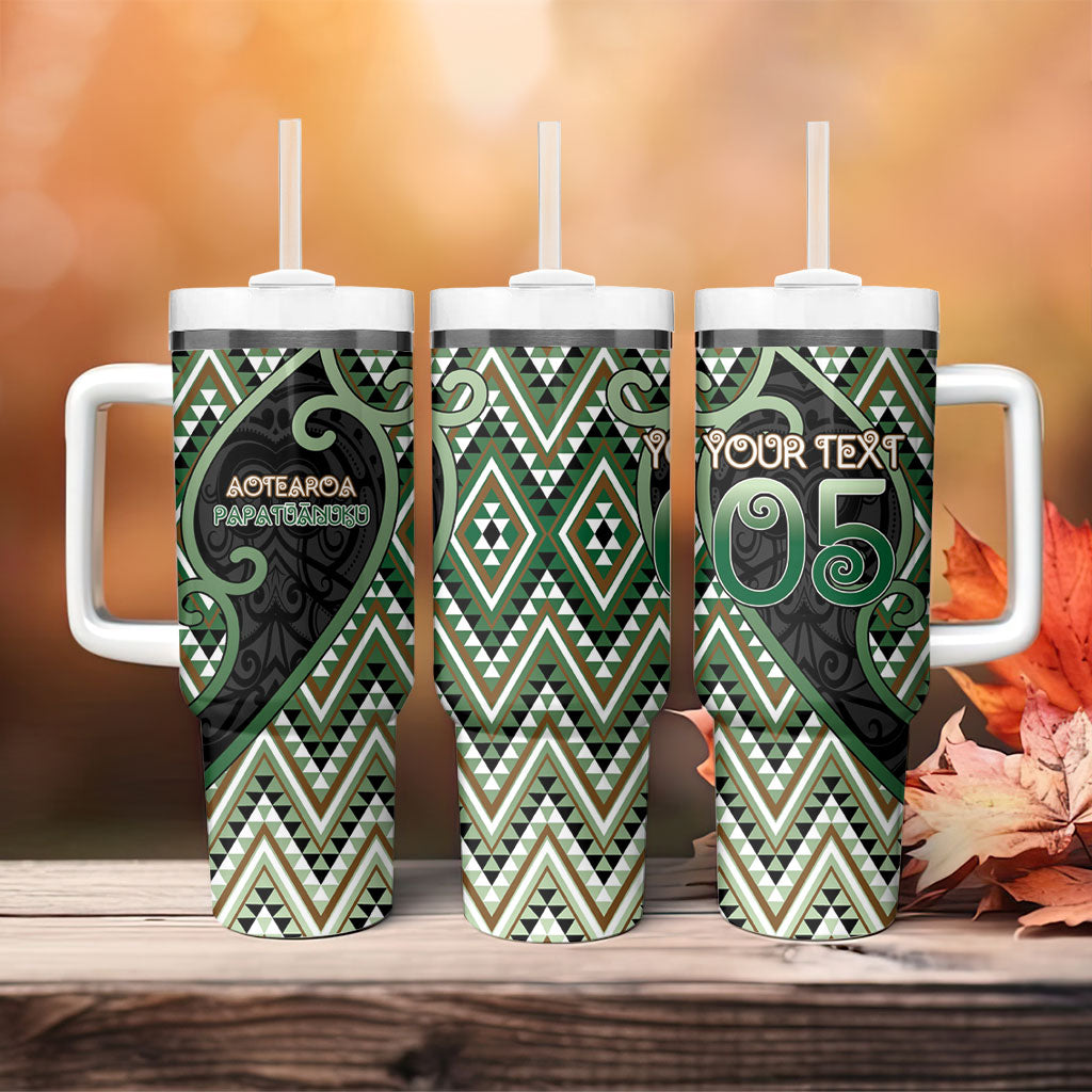 Custom Aotearoa Atua Papatuanuku Tumbler With Handle Earth Mother Father Koru Patterns DT05 - Polynesian Pride