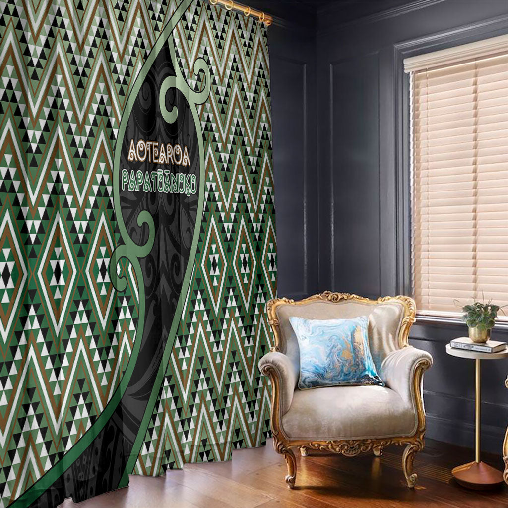 Aotearoa Atua Papatuanuku Window Curtain Earth Mother Father Koru Patterns DT05 - Polynesian Pride