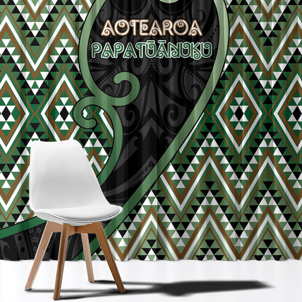Aotearoa Atua Papatuanuku Window Curtain Earth Mother Father Koru Patterns DT05 - Polynesian Pride