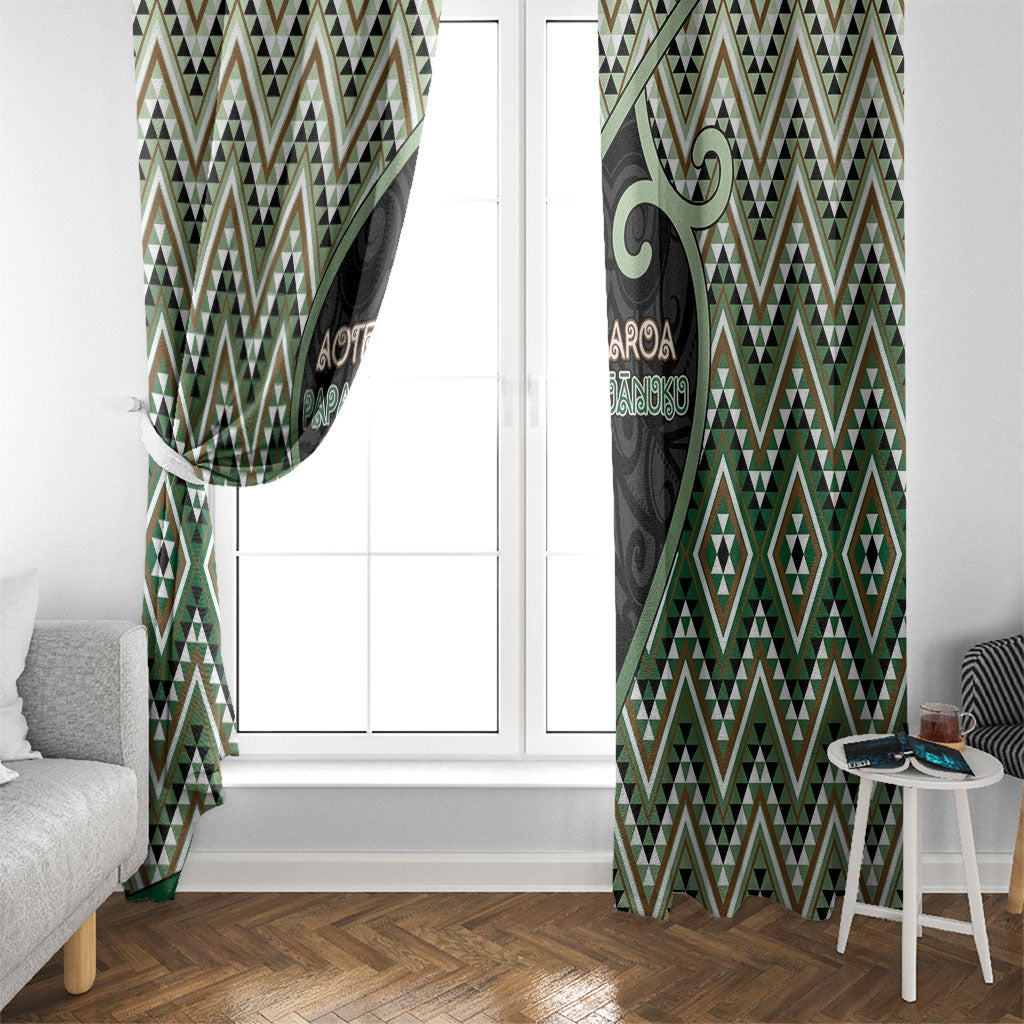 Aotearoa Atua Papatuanuku Window Curtain Earth Mother Father Koru Patterns DT05 - Polynesian Pride