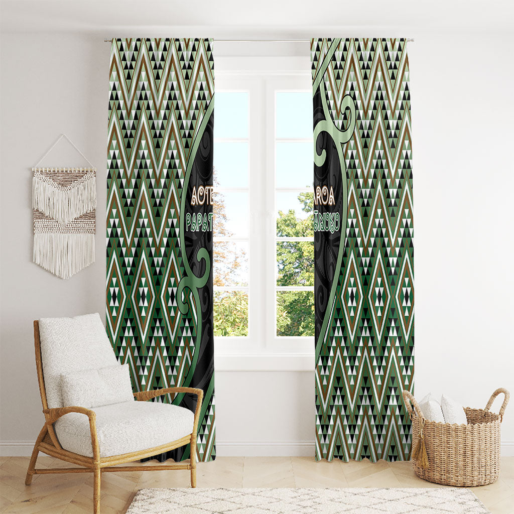 Aotearoa Atua Papatuanuku Window Curtain Earth Mother Father Koru Patterns DT05 - Polynesian Pride