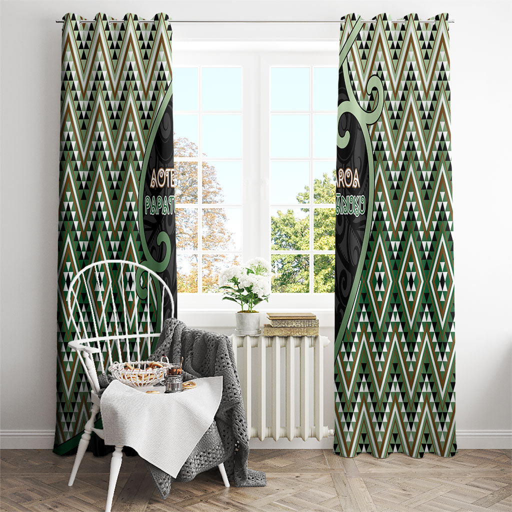 Aotearoa Atua Papatuanuku Window Curtain Earth Mother Father Koru Patterns DT05 - Polynesian Pride