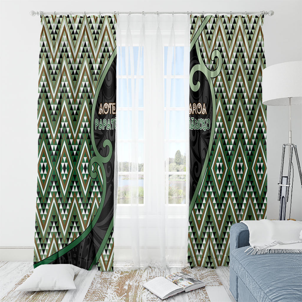 Aotearoa Atua Papatuanuku Window Curtain Earth Mother Father Koru Patterns DT05 - Polynesian Pride