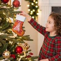 French Polynesia Christmas Stocking Seashell Xmas Tree Tribal Waves - Polynesian Pride