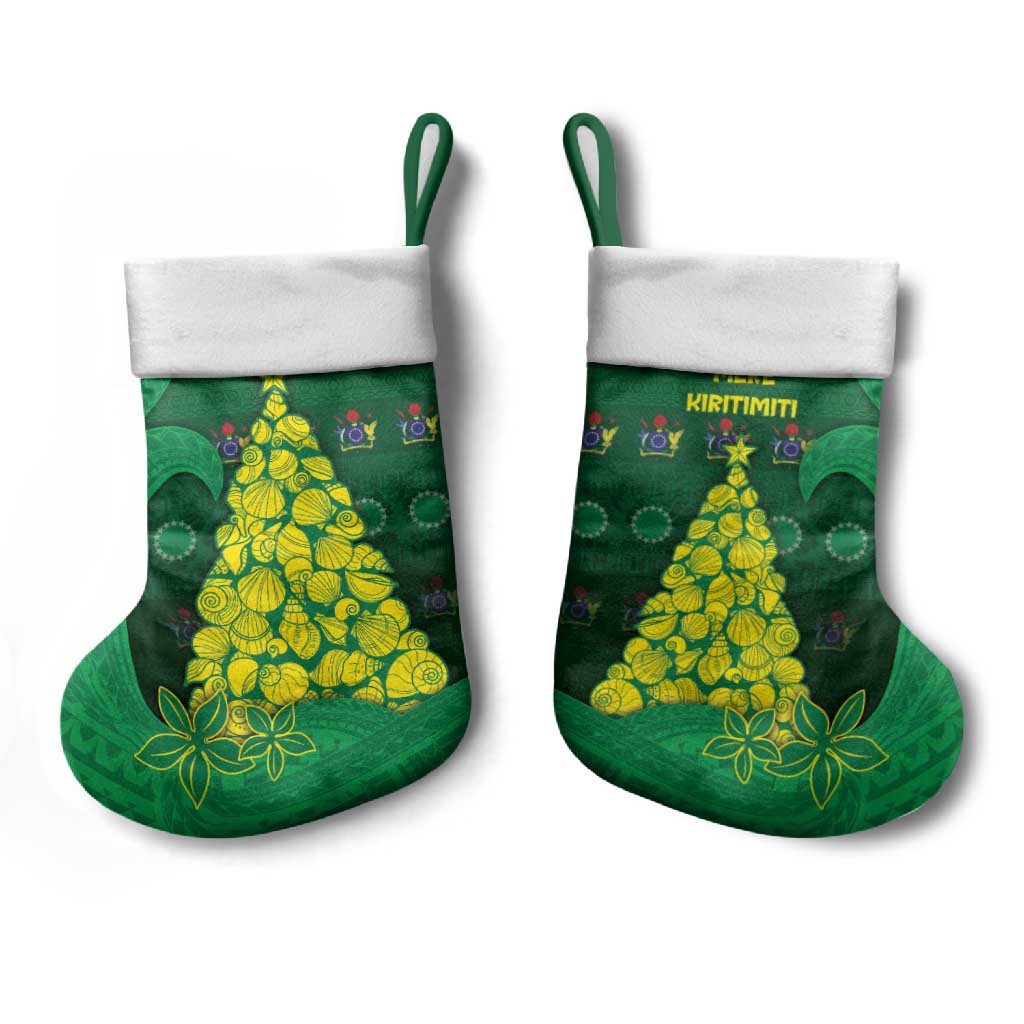 Cook Islands Christmas Stocking Seashell Xmas Tree Tribal Waves - Polynesian Pride