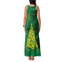 Cook Islands Christmas Family Matching Tank Maxi Dress and Hawaiian Shirt Seashell Xmas Tree Tribal Waves DT05 - Polynesian Pride