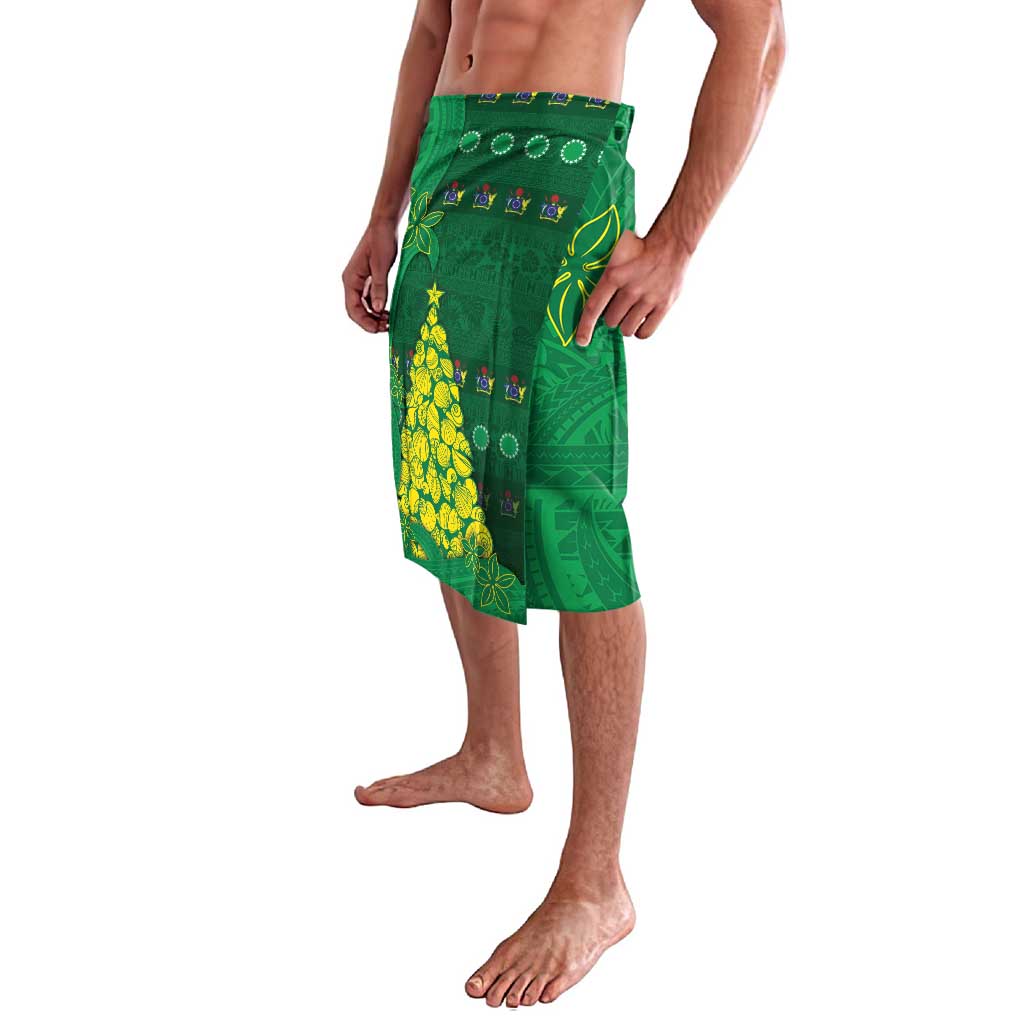 Cook Islands Christmas Lavalava Seashell Xmas Tree Tribal Waves - Polynesian Pride