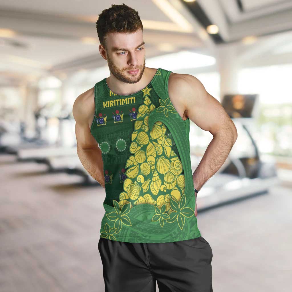 Cook Islands Christmas Men Tank Top Seashell Xmas Tree Tribal Waves - Polynesian Pride