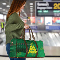 Cook Islands Christmas Travel Bag Seashell Xmas Tree Tribal Waves - Polynesian Pride