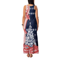 Wallis And Futuna Christmas Family Matching Tank Maxi Dress and Hawaiian Shirt Seashell Xmas Tree Tribal Waves DT05 - Polynesian Pride