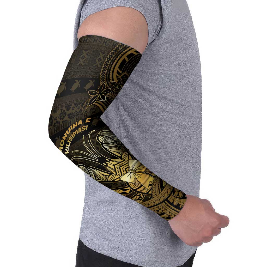 Niue Christmas Arm Sleeves Niuean Crab Xmas Tribal Waves - Polynesian Pride