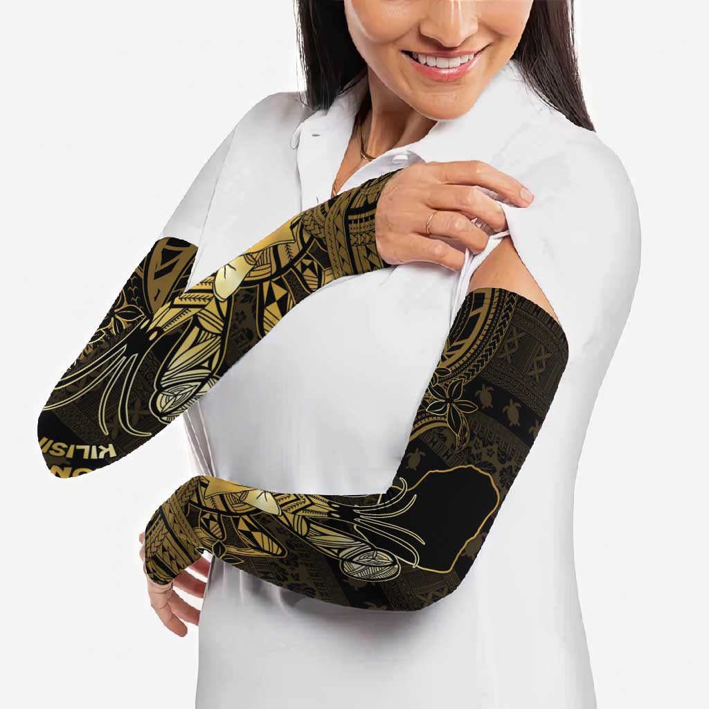 Niue Christmas Arm Sleeves Niuean Crab Xmas Tribal Waves - Polynesian Pride