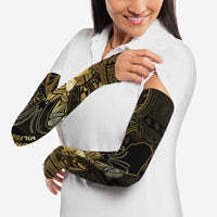 Niue Christmas Arm Sleeves Niuean Crab Xmas Tribal Waves - Polynesian Pride