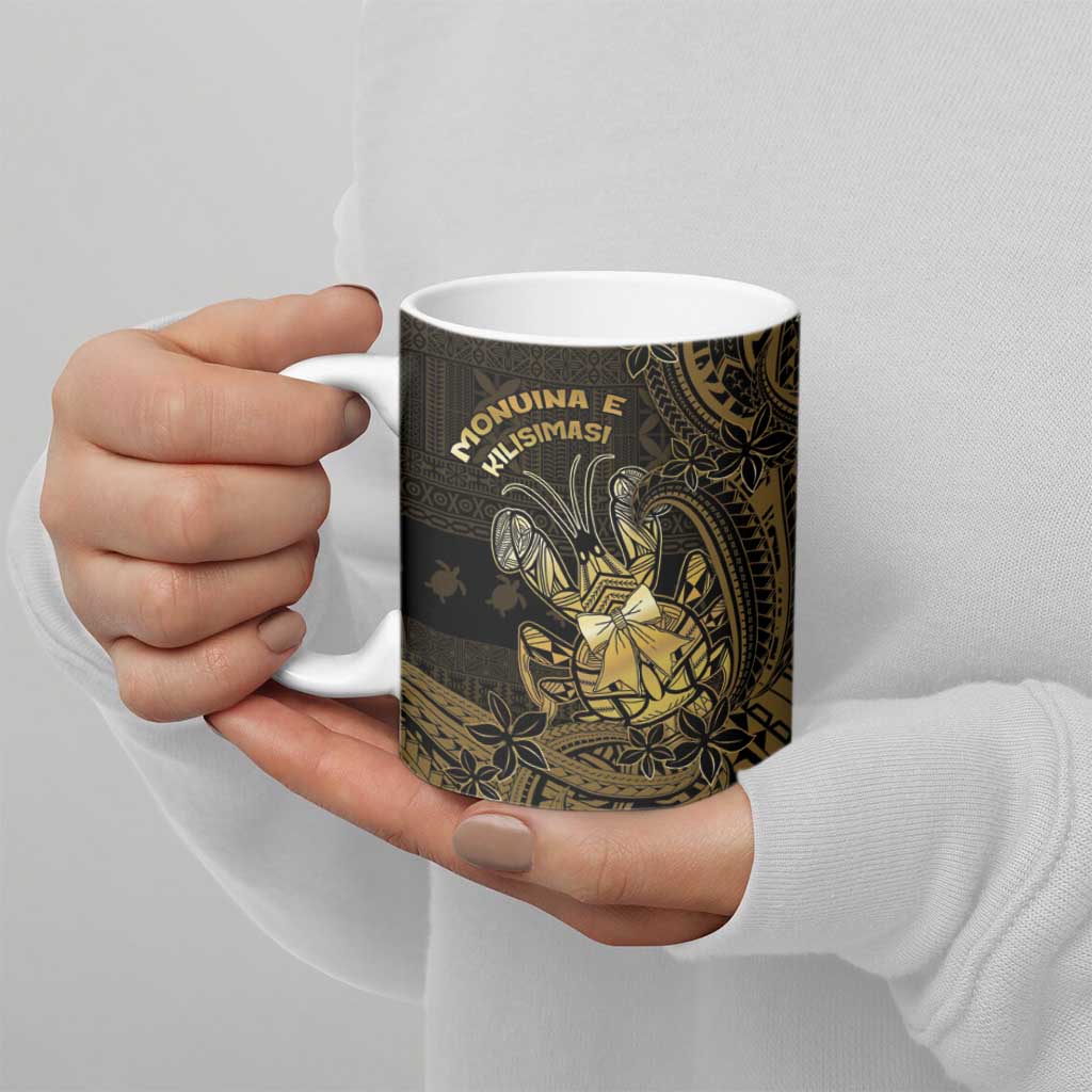 Niue Christmas Ceramic Mug Niuean Crab Xmas Tribal Waves - Polynesian Pride