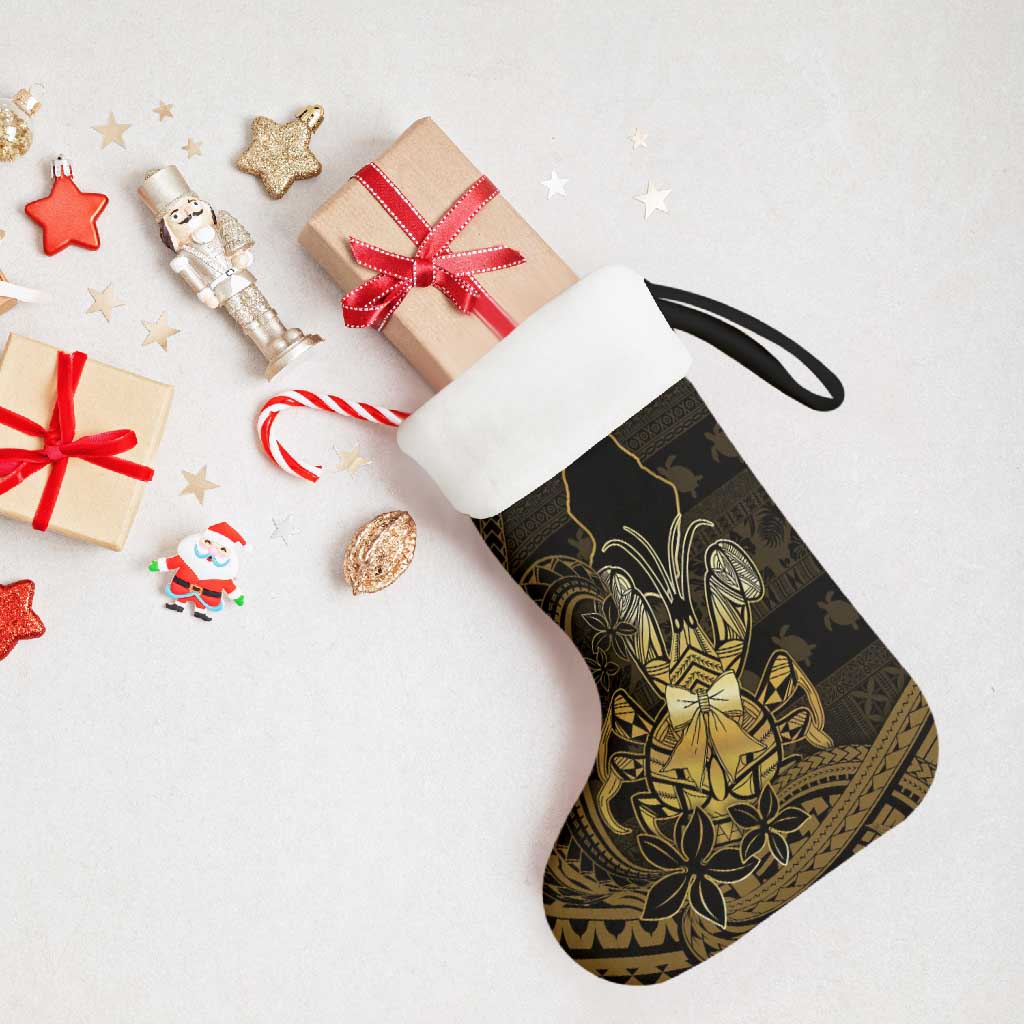 Niue Christmas Stocking Niuean Crab Xmas Tribal Waves - Polynesian Pride