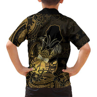 Niue Christmas Family Matching Long Sleeve Bodycon Dress and Hawaiian Shirt Niuean Crab Xmas Tribal Waves DT05 - Polynesian Pride