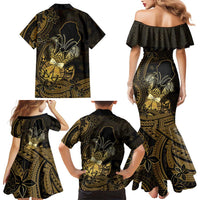 Niue Christmas Family Matching Mermaid Dress and Hawaiian Shirt Niuean Crab Xmas Tribal Waves DT05 - Polynesian Pride