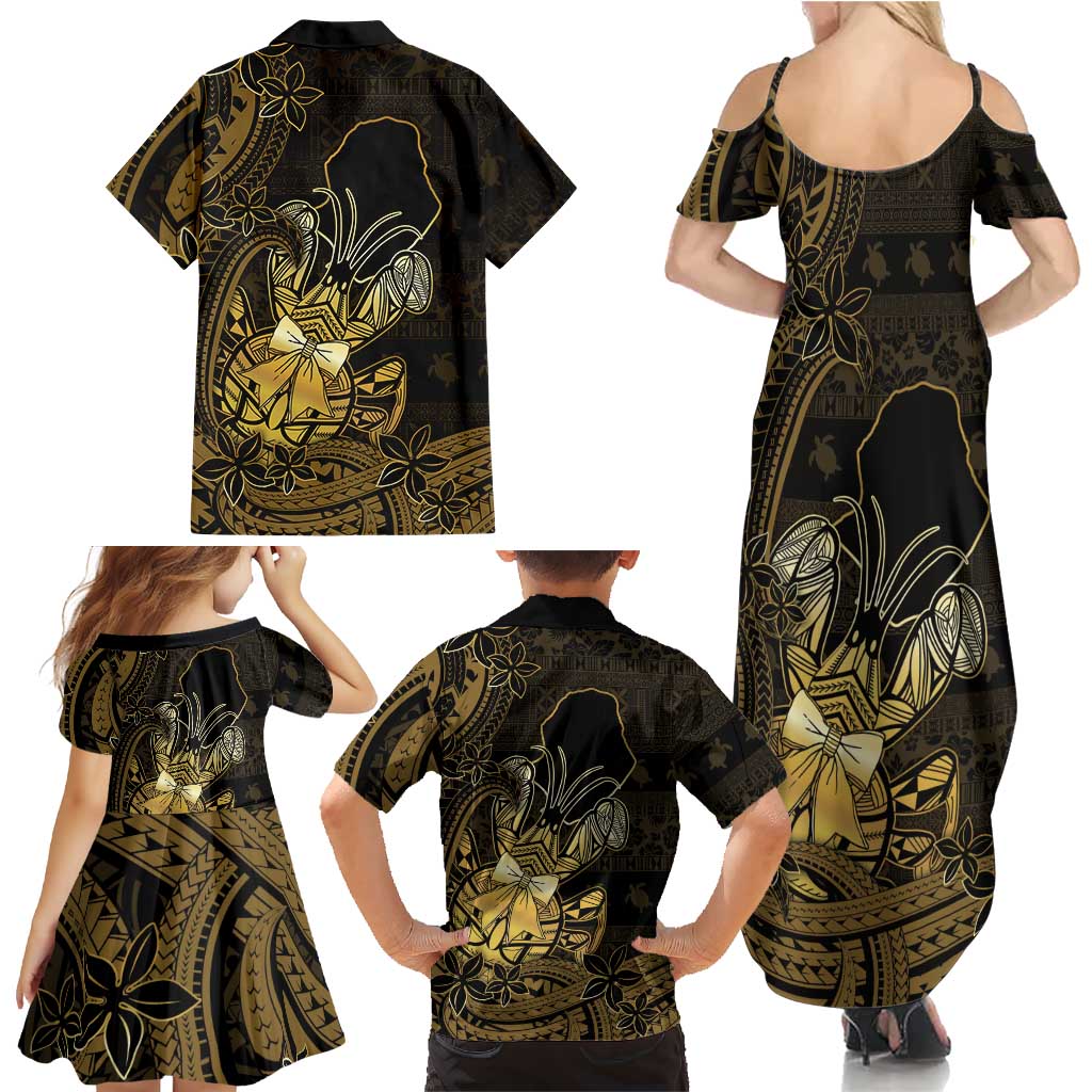 Niue Christmas Family Matching Summer Maxi Dress and Hawaiian Shirt Niuean Crab Xmas Tribal Waves DT05 - Polynesian Pride
