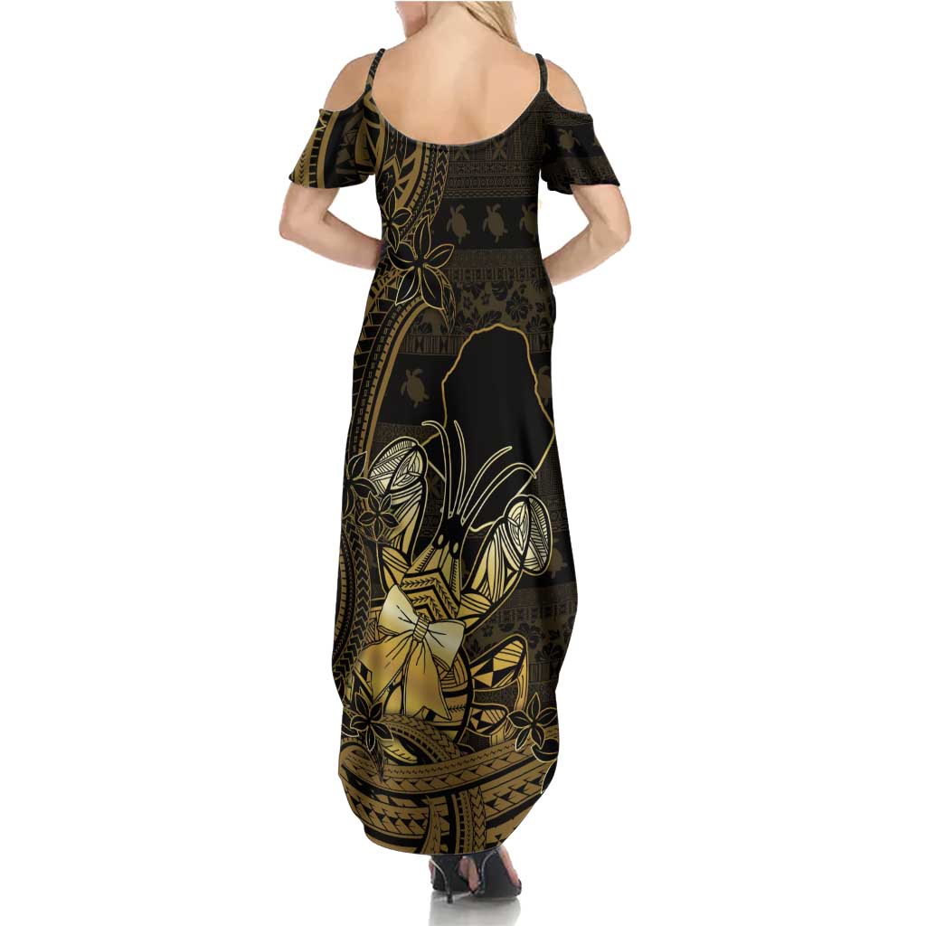 Niue Christmas Family Matching Summer Maxi Dress and Hawaiian Shirt Niuean Crab Xmas Tribal Waves DT05 - Polynesian Pride