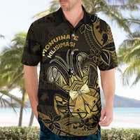 Niue Christmas Hawaiian Shirt Niuean Crab Xmas Tribal Waves - Polynesian Pride