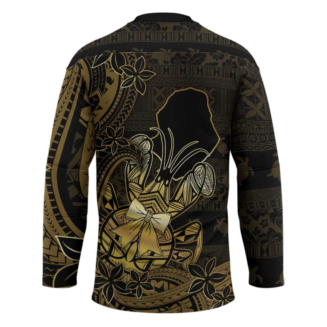 Niue Christmas Hockey Jersey Niuean Crab Xmas Tribal Waves - Polynesian Pride