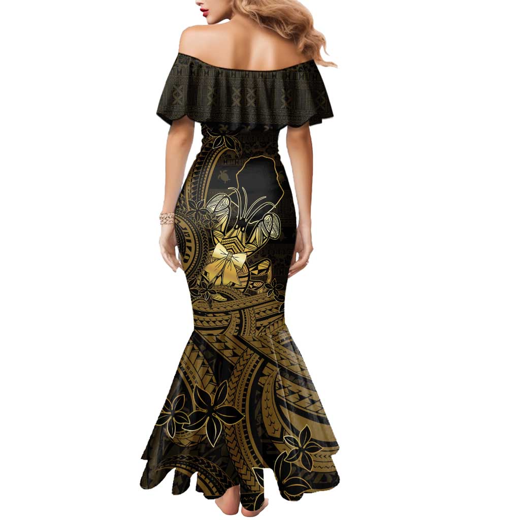 Niue Christmas Mermaid Dress Niuean Crab Xmas Tribal Waves - Polynesian Pride